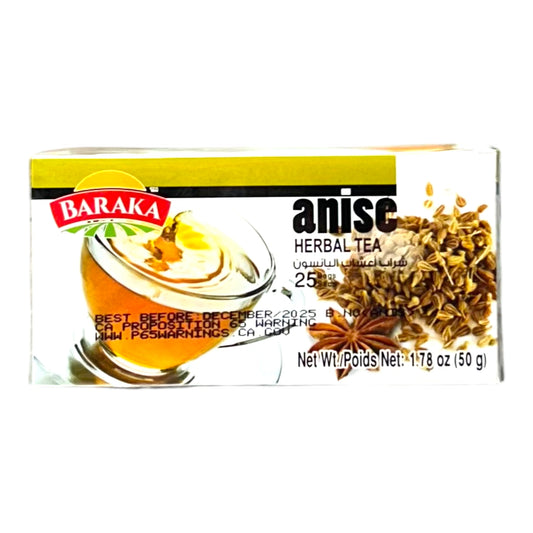 Baraka - Anise Herbal Tea, 25 Tea Bags