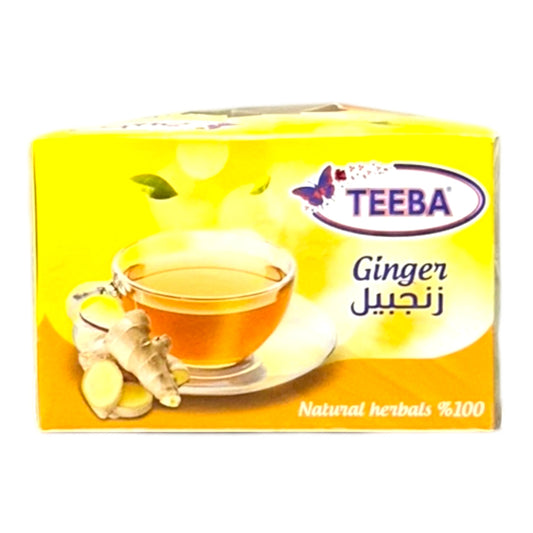 Teeba - Ginger Tea, Herbal Tea, 20 Tea Bags