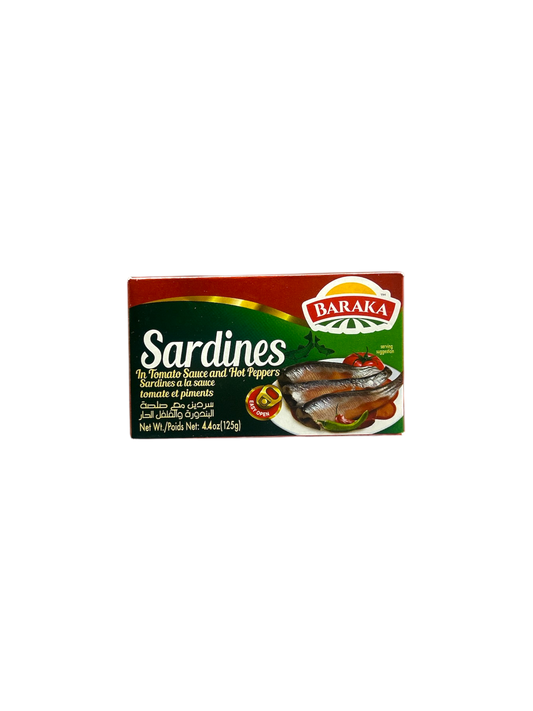 Baraka - Sardines In Tomato Sauce And Hot Peppers 125g