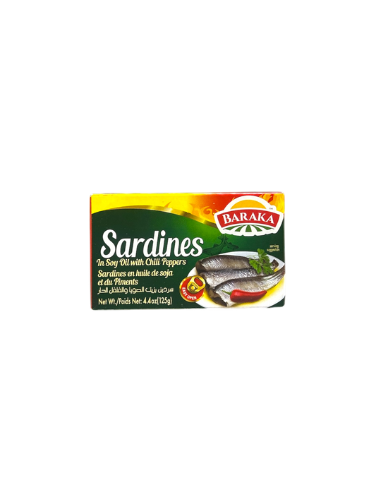 Baraka - Sardines In Soy Oil with Chili Peppers 125g