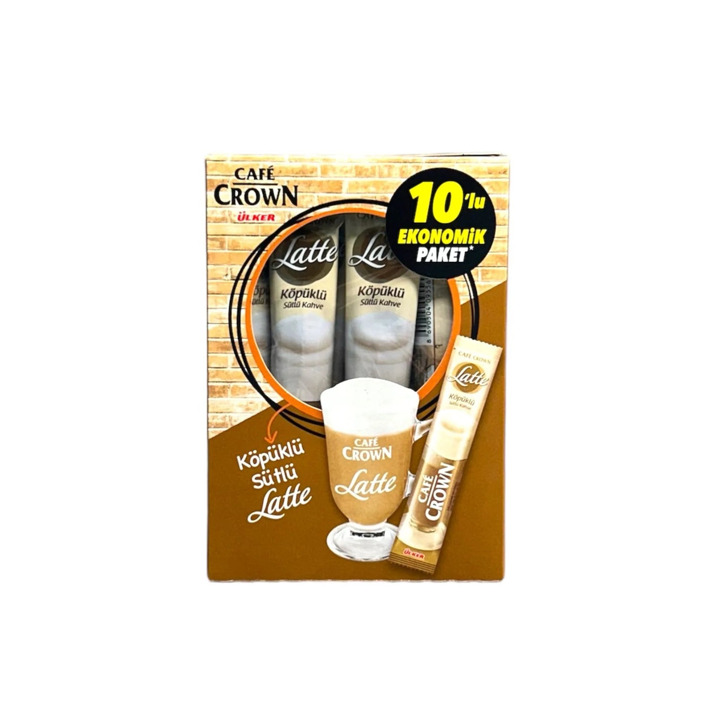 Ulker - Cafe Crown 10 Sticks, Dairy Free Instant Coffee Latte